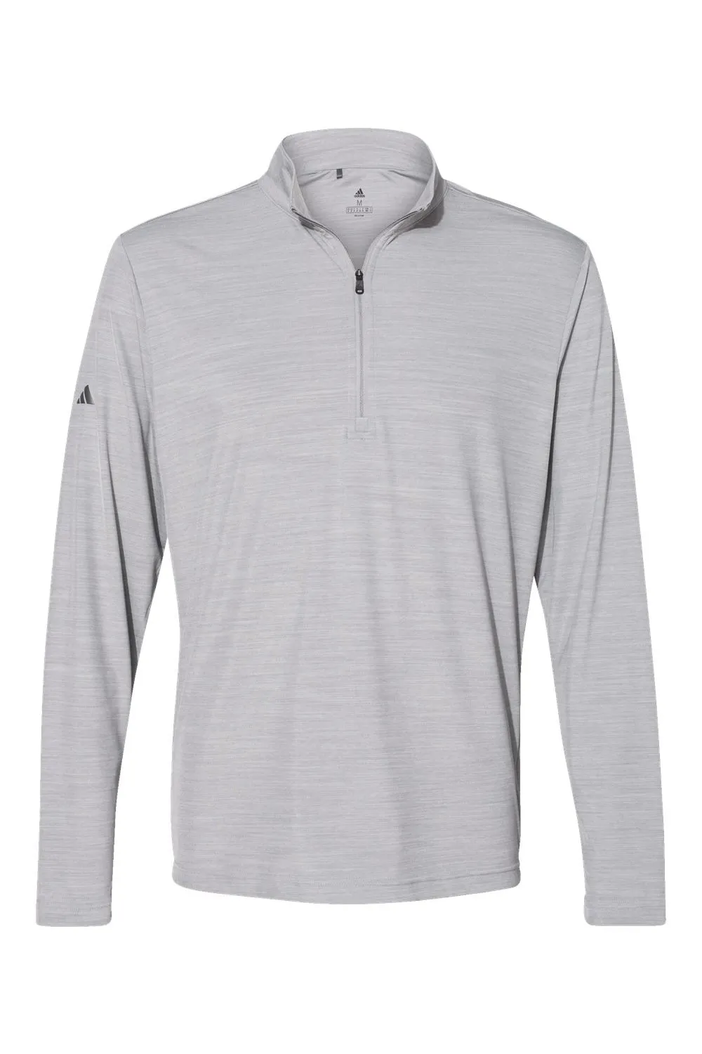 Adidas Mens Moisture Wicking 1/4 Zip Sweatshirt - Mid Grey Melange