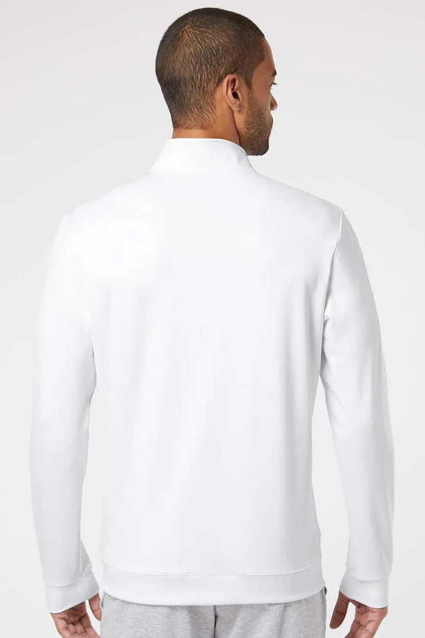 Adidas Mens Performance UPF 50  1/4 Zip Sweatshirt w/ Pocket - White