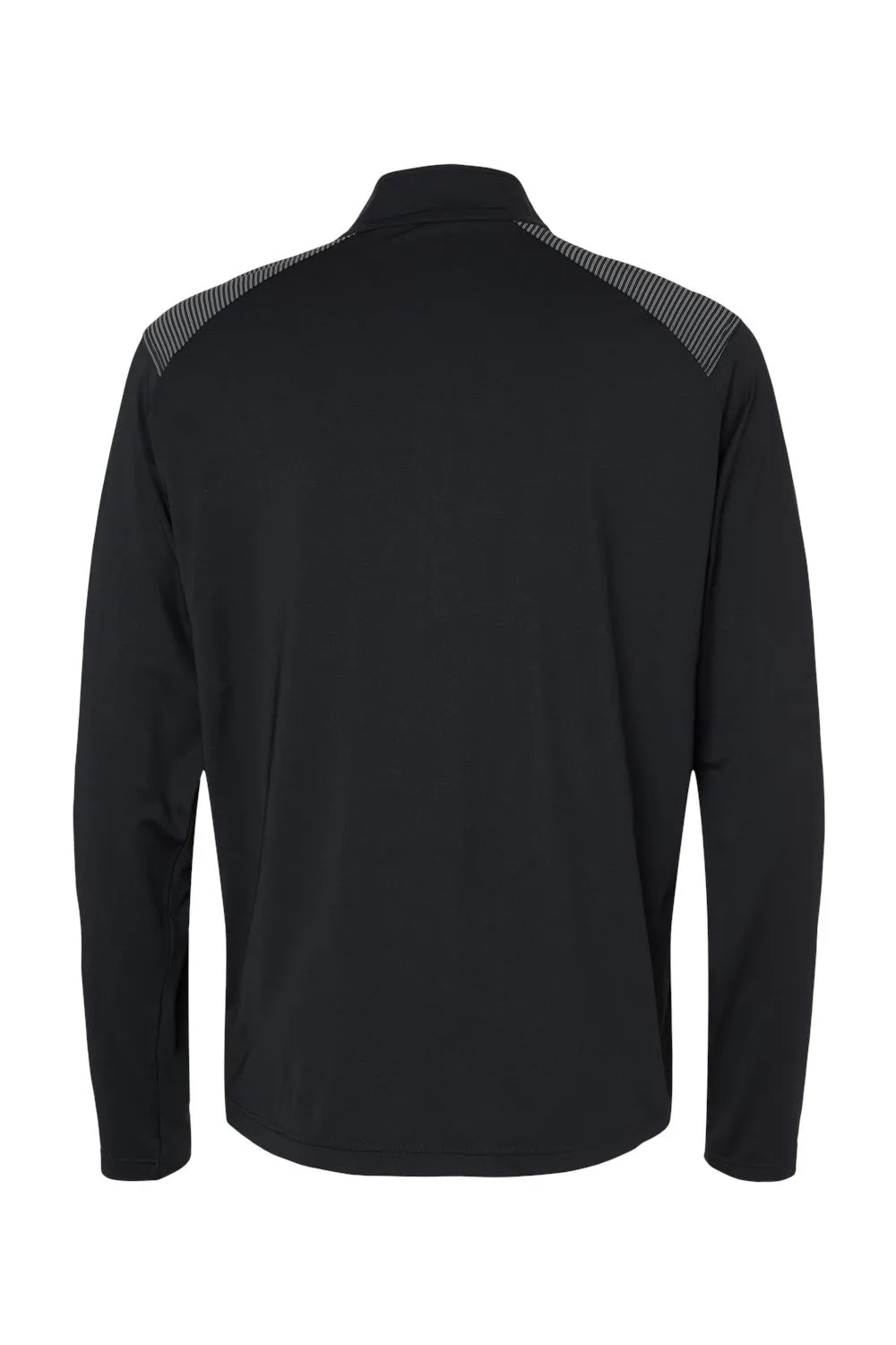 Adidas Mens Shoulder Stripe Moisture Wicking 1/4 Zip Sweatshirt - Black