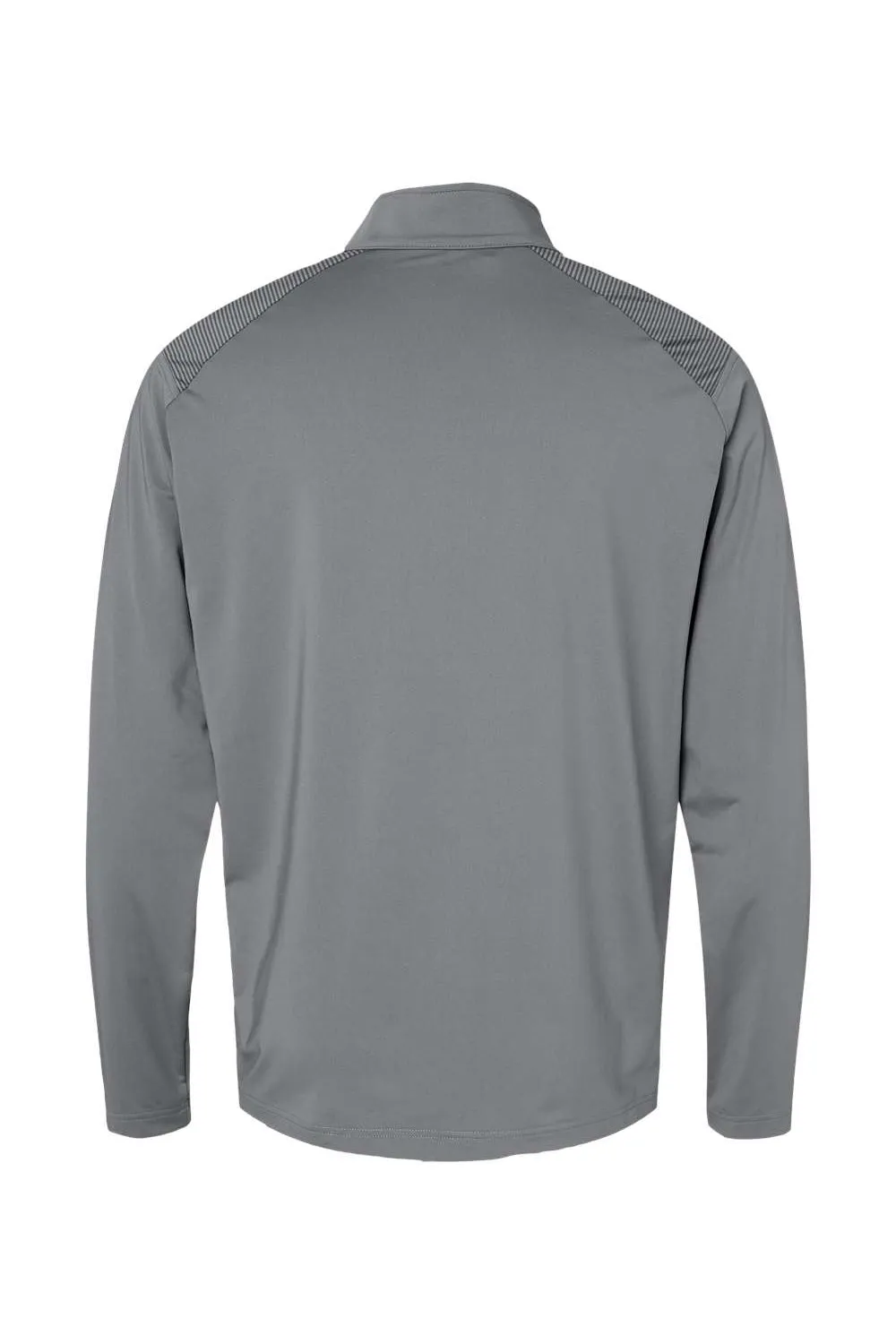 Adidas Mens Shoulder Stripe Moisture Wicking 1/4 Zip Sweatshirt - Grey