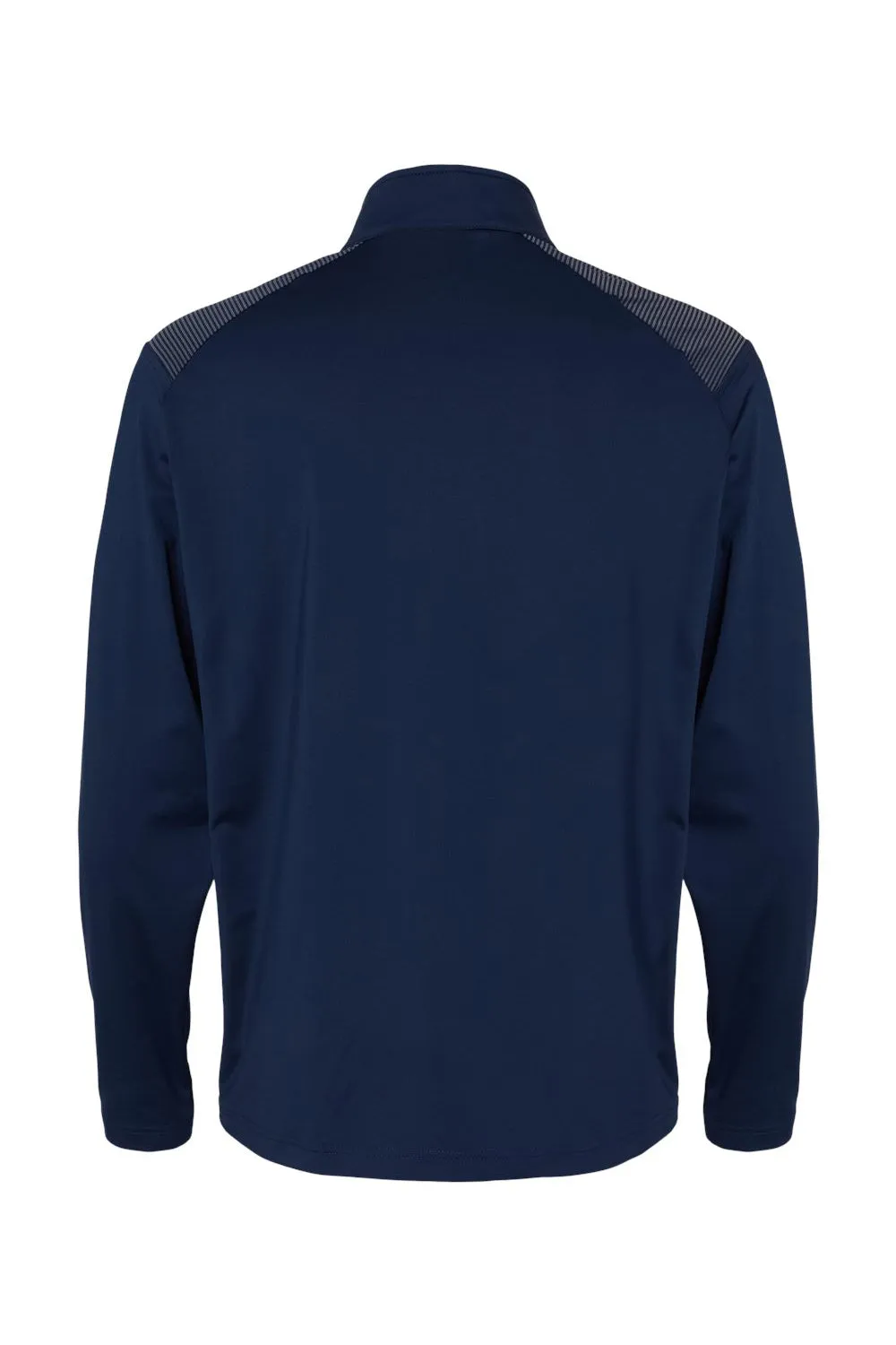 Adidas Mens Shoulder Stripe Moisture Wicking 1/4 Zip Sweatshirt - Team Navy Blue