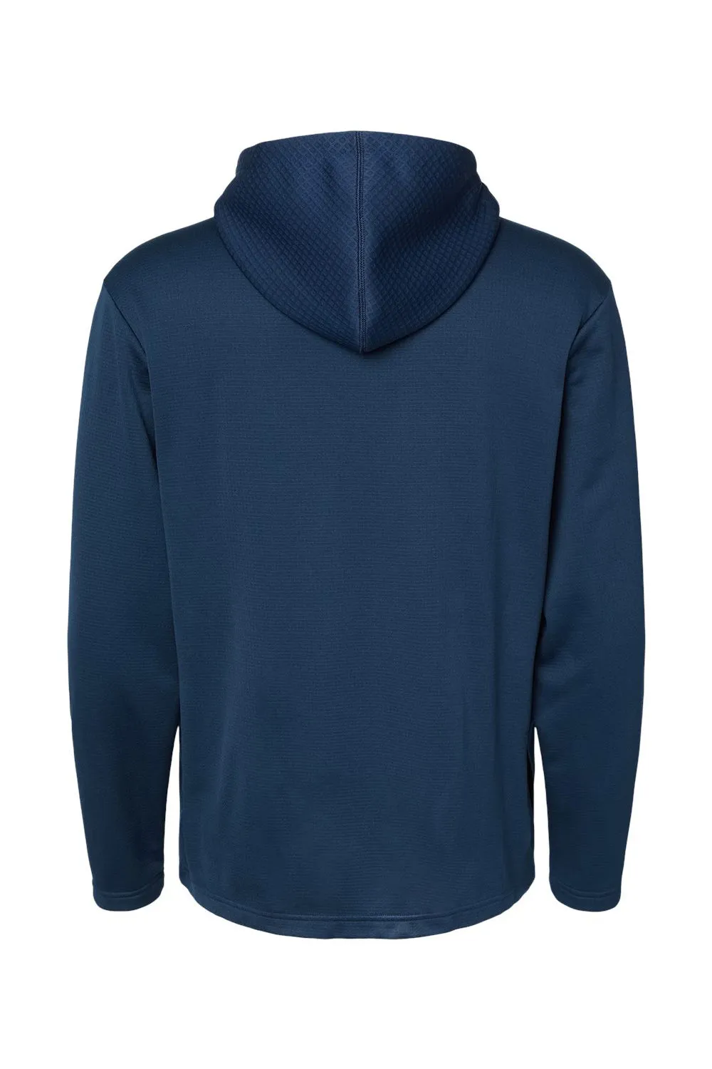 Adidas Mens Textured Mixed Media Hooded Sweatshirt Hoodie - Collegiate Navy Blue
