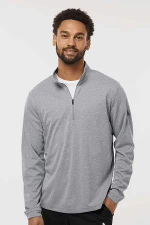 Adidas Mens UPF 50  1/4 Zip Sweatshirt - Grey Melange