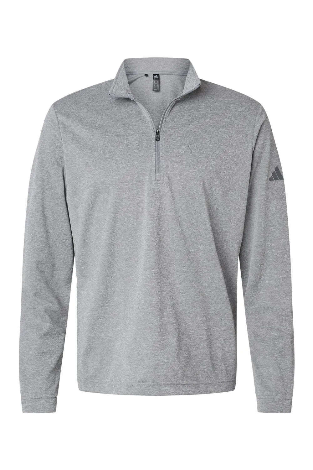 Adidas Mens UPF 50  1/4 Zip Sweatshirt - Grey Melange