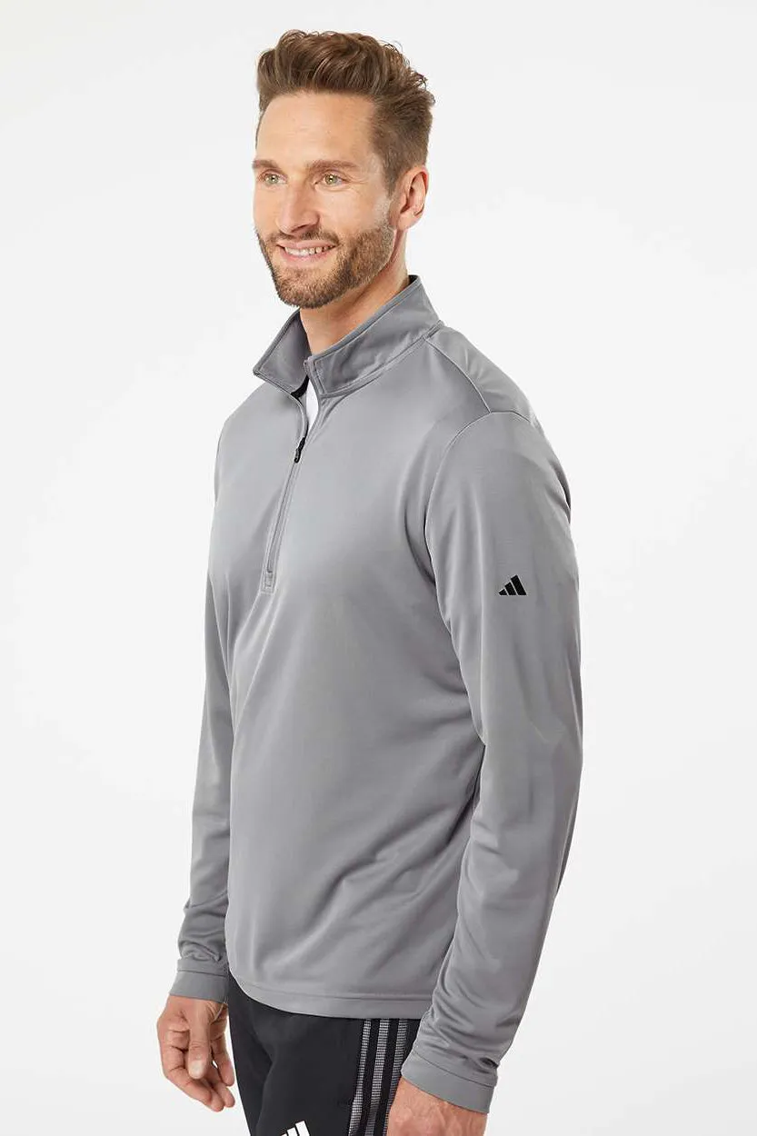 Adidas Mens UPF 50  1/4 Zip Sweatshirt - Grey