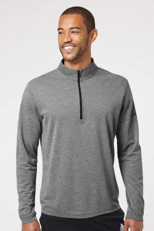 Adidas Mens UPF 50  1/4 Zip Sweatshirt - Heather Black