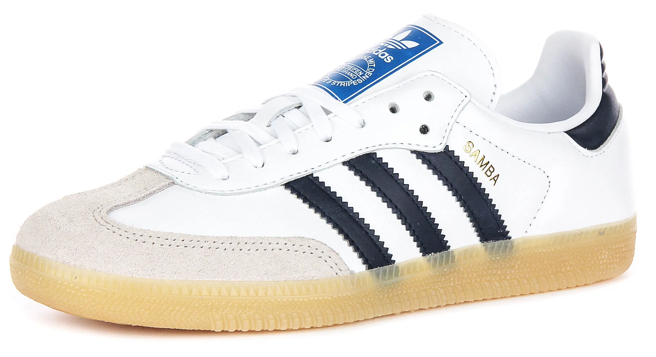 Adidas Samba OG In White Navy For Youth Shoes Adidas