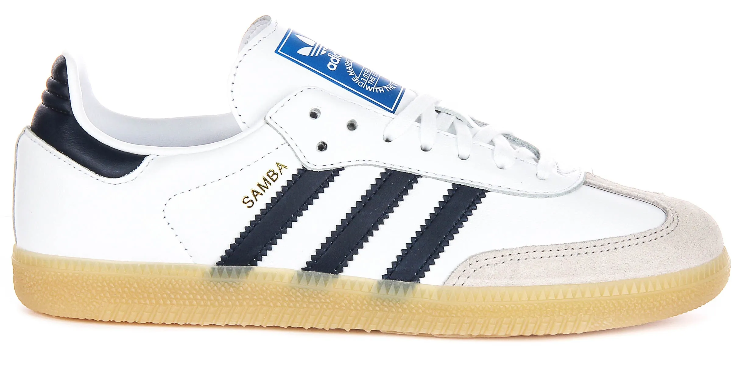 Adidas Samba OG In White Navy For Youth Shoes Adidas