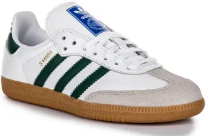 Adidas Samba OG J In White Green For Youth Shoes Adidas
