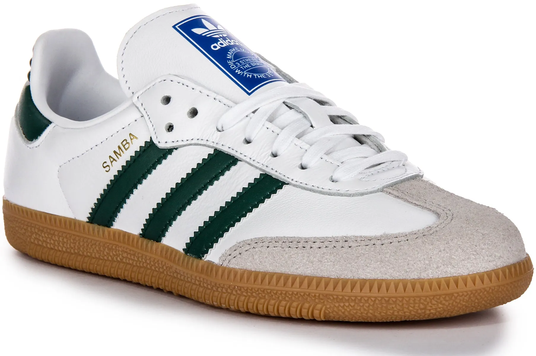 Adidas Samba OG J In White Green For Youth Shoes Adidas