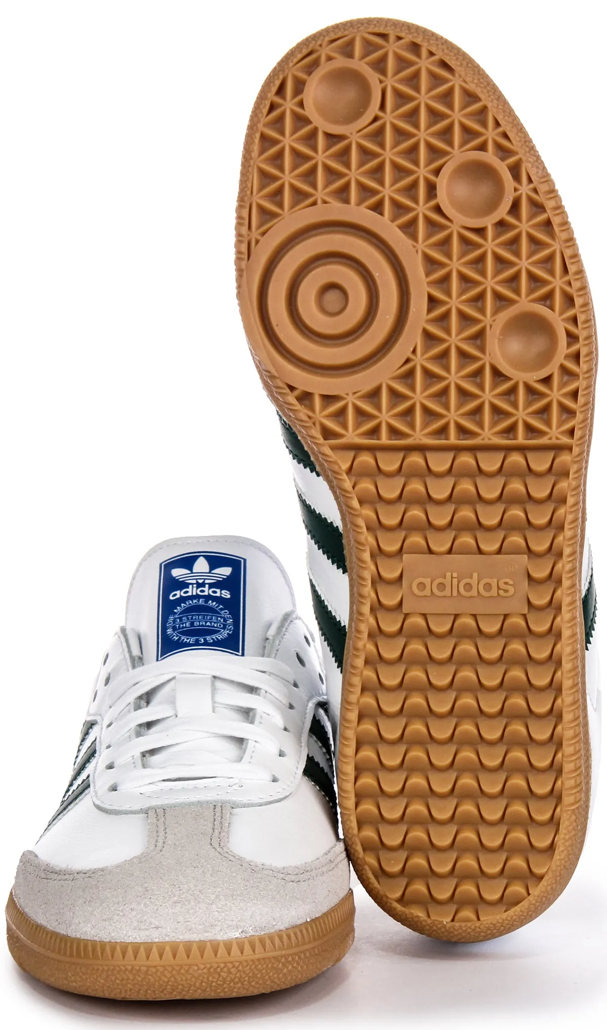 Adidas Samba OG J In White Green For Youth Shoes Adidas
