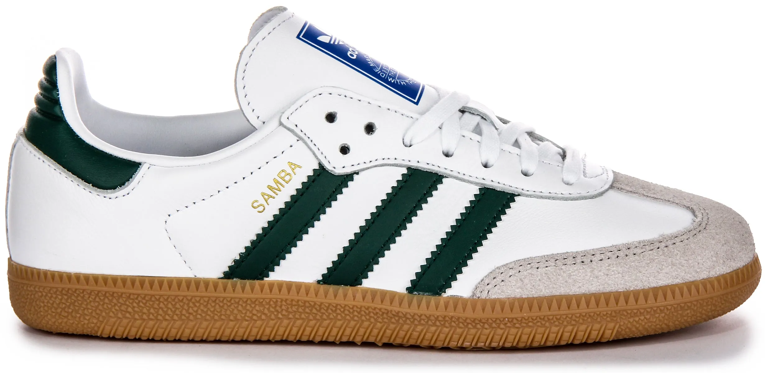 Adidas Samba OG J In White Green For Youth Shoes Adidas