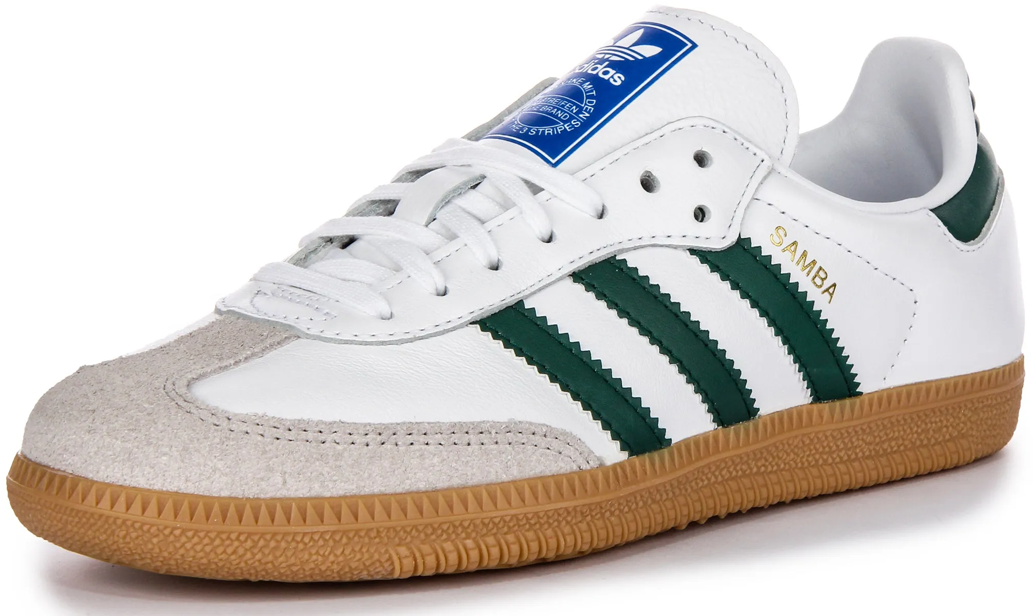 Adidas Samba OG J In White Green For Youth Shoes Adidas
