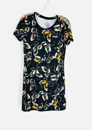 Adidas Size S Bk/Br/Or Butterflies Activewear Dress