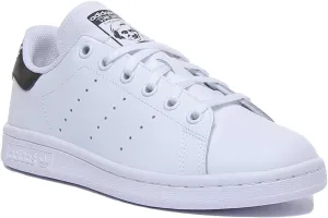 Adidas Stan Smith Leather Trainers In White Black For Youth Shoes Adidas