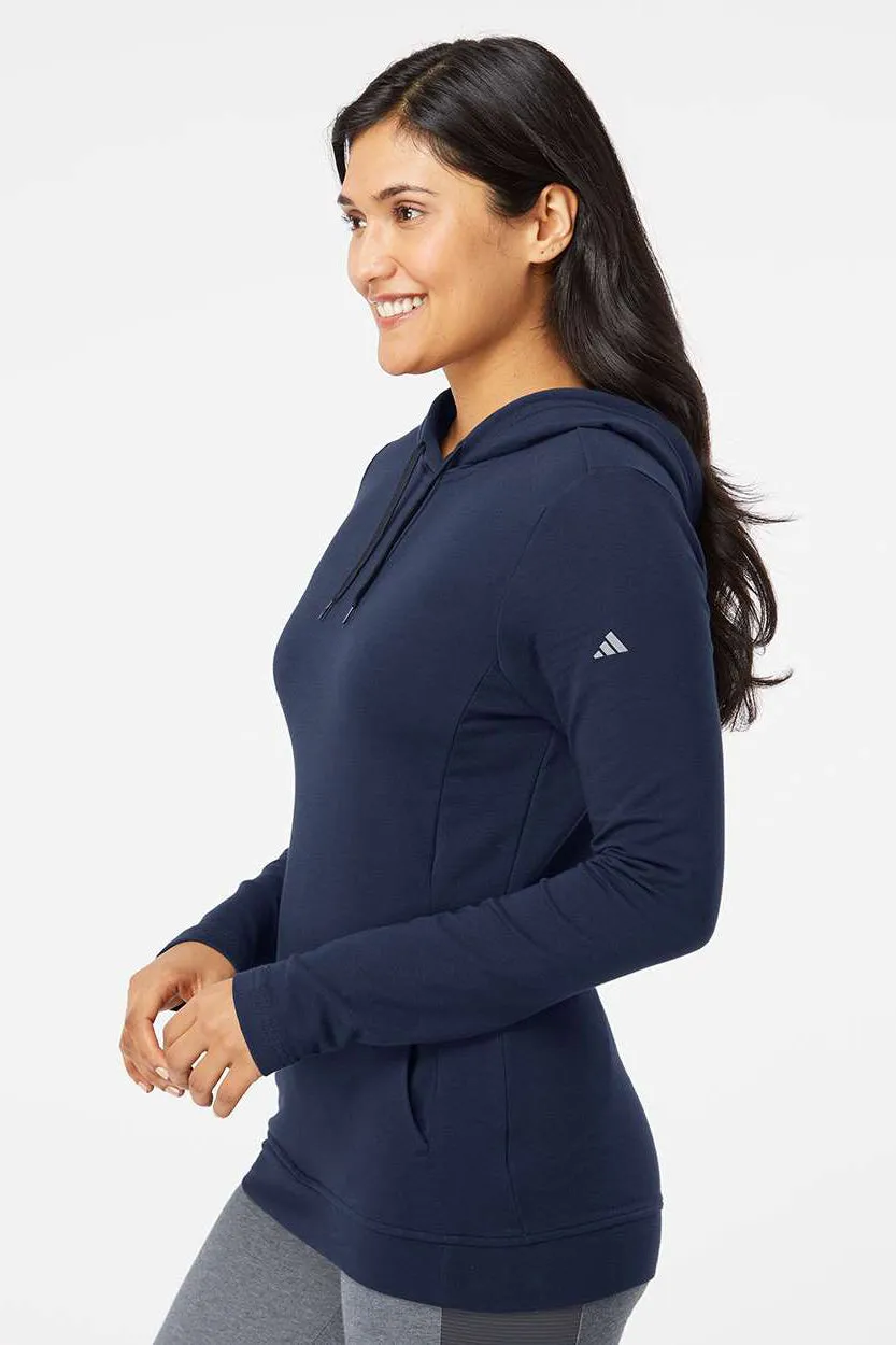 Adidas Womens Hooded Sweatshirt Hoodie w/ Pockets - Collegiate Navy Blue - Closeout