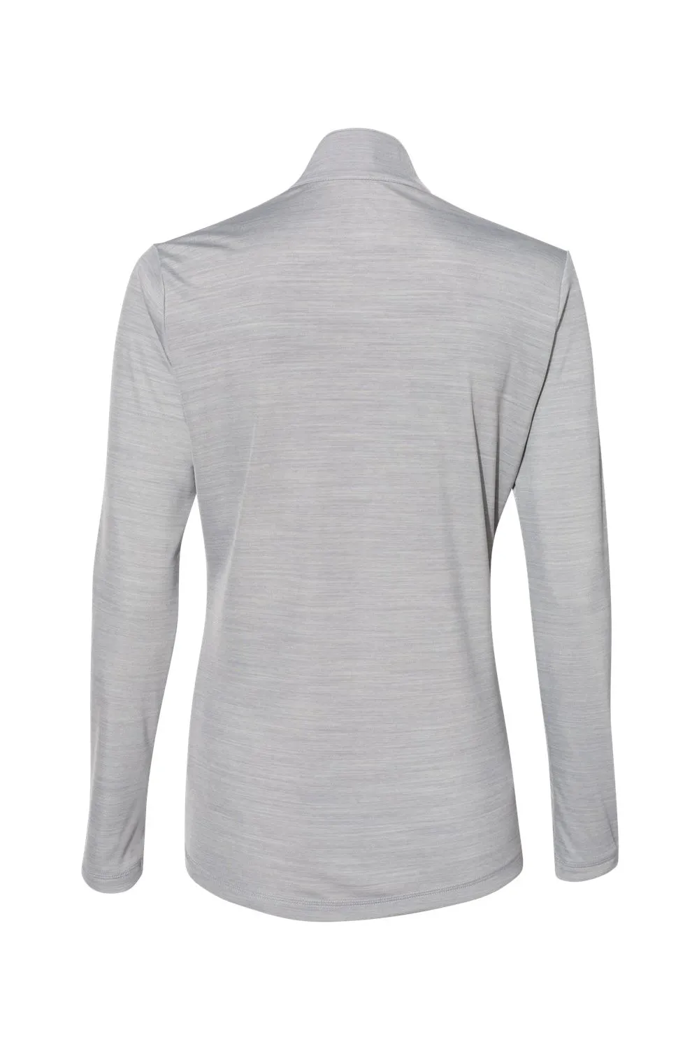 Adidas Womens Moisture Wicking 1/4 Zip Sweatshirt - Mid Grey Melange