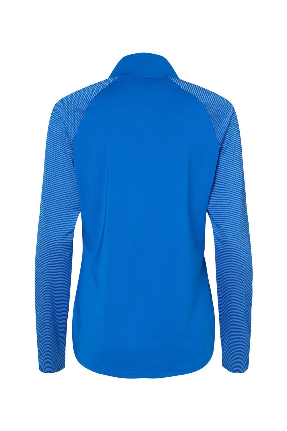 Adidas Womens Stripe Block Moisture Wicking 1/4 Zip Sweatshirt - Glory Blue