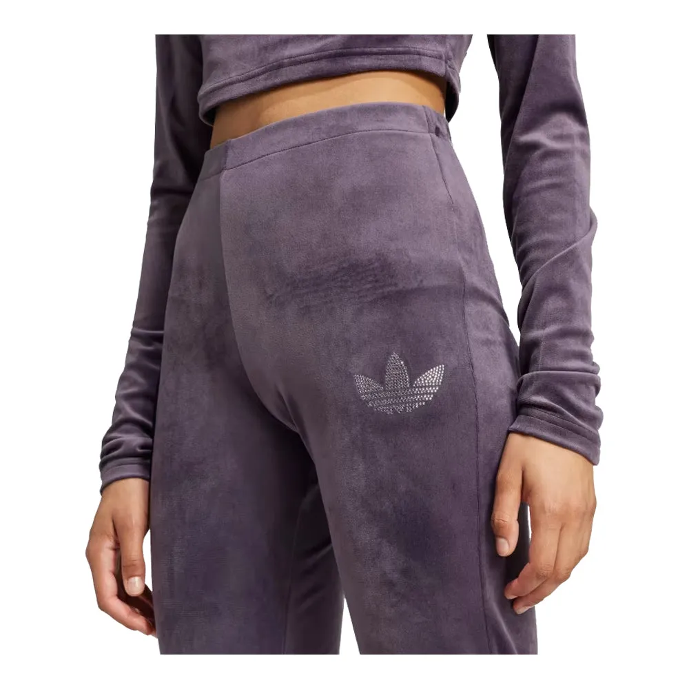 adidas Women's Velvet Pants With Rhinestone Trefoil Adidas