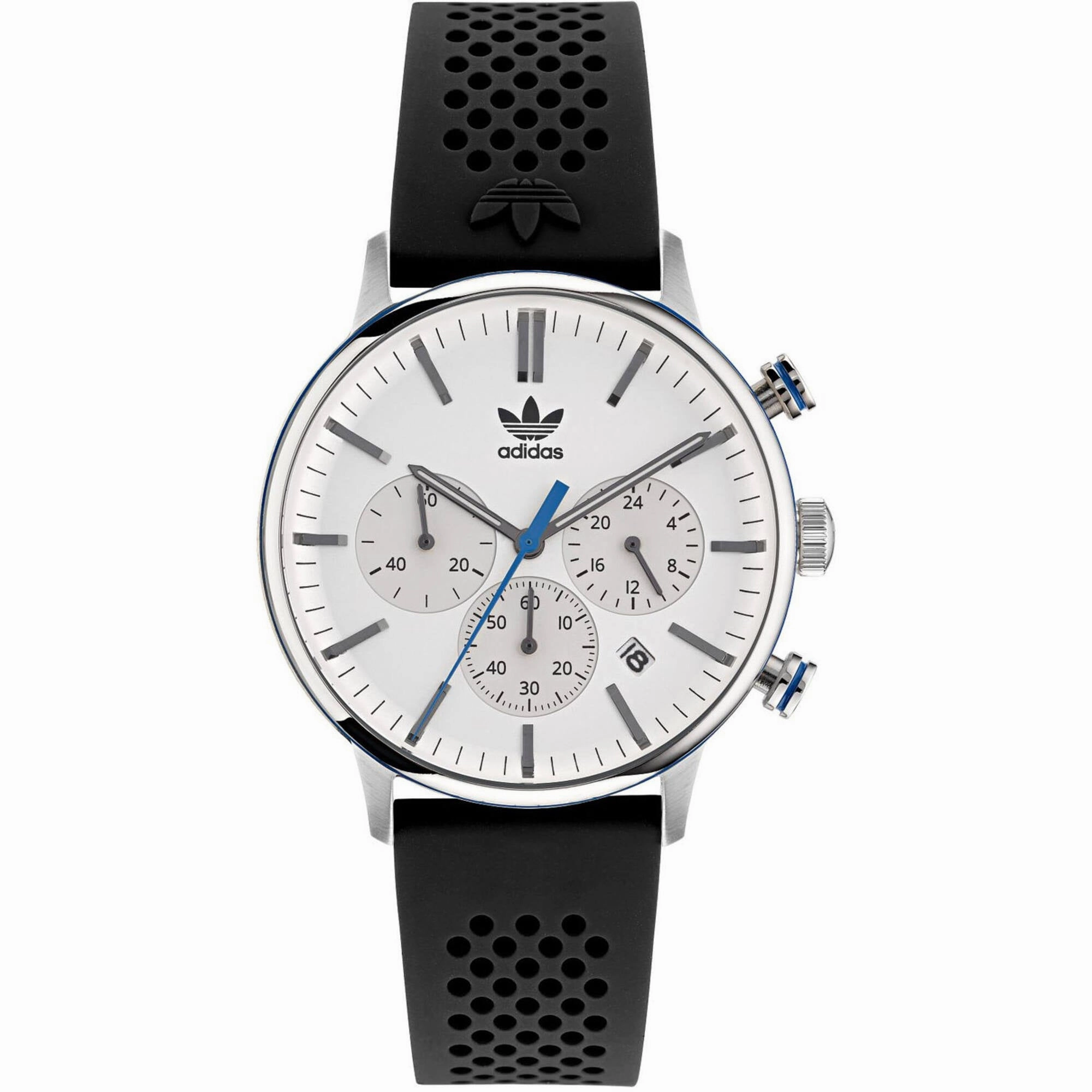 Adidas Men's Watch - Originals Chronograph White Dial Black Rubber Strap | AOSY22014 Luxury Quartz Watch Quartz Watch Sale