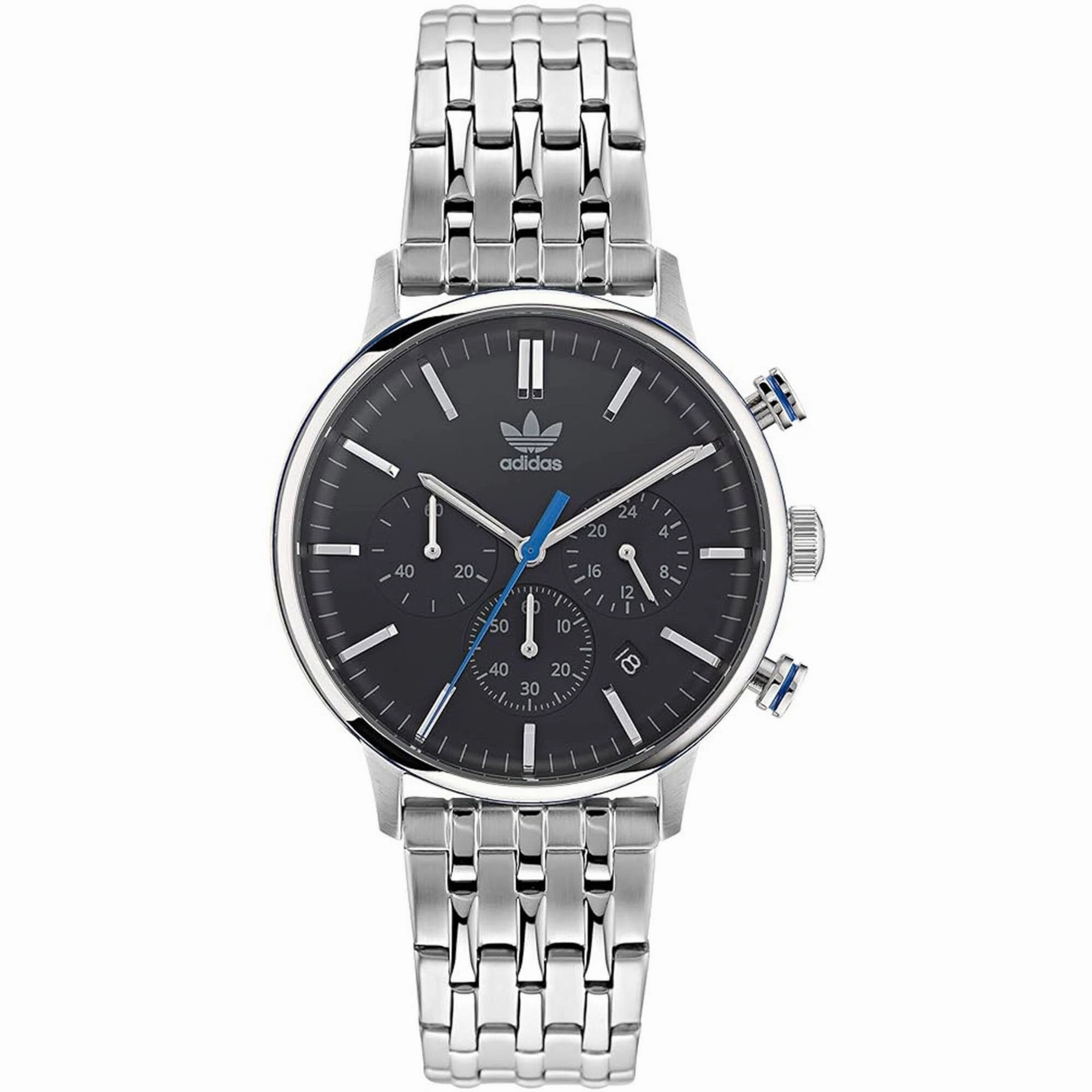 Adidas Men's Watch - Originals Quartz Black Dial Silver Steel Bracelet | AOSY22018 Luxury Quartz Watch Quartz Watch Sale