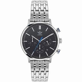 Adidas Men's Watch - Originals Quartz Black Dial Silver Steel Bracelet | AOSY22018 Luxury Quartz Watch Quartz Watch Sale