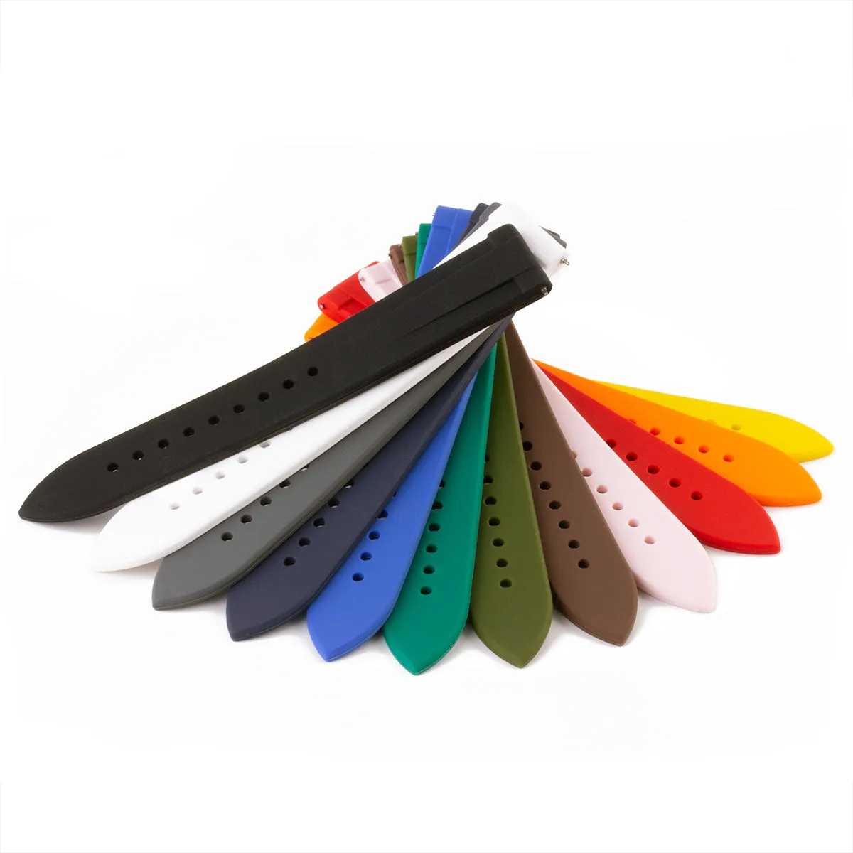 a??Interchangeable rubber watch band (black, grey, blue, green, kaki, brown...)