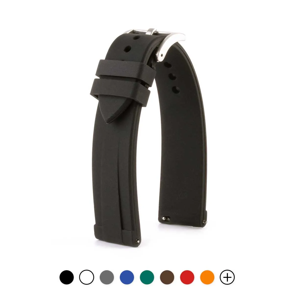 a??Interchangeable rubber watch band (black, grey, blue, green, kaki, brown...)