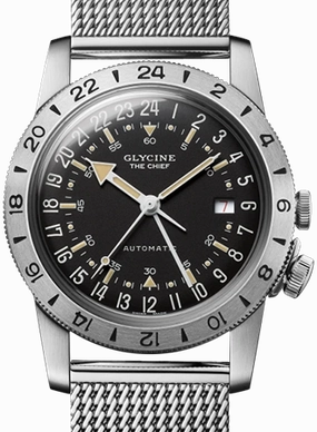 Airman ??The Chief?? GMT Black - Bracelet Ref. GL0464,automatic watch,automatic watches for men,automatic watches for women,luxury automatic watch,minimalist automatic watch,dress automatic watch,vintage automatic watch,automatic watch sale