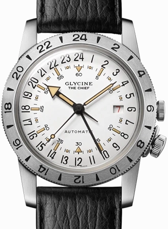 Airman ??The Chief?? GMT White - Leather Ref. GL0467,automatic watch,automatic watches for men,automatic watches for women,luxury automatic watch,minimalist automatic watch,dress automatic watch,vintage automatic watch,automatic watch sale