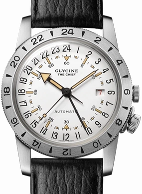 Airman ??The Chief?? GMT White - Leather Ref. GL0467,automatic watch,automatic watches for men,automatic watches for women,luxury automatic watch,minimalist automatic watch,dress automatic watch,vintage automatic watch,automatic watch sale