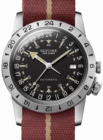 Airman ??The Chief?? Purist Black - Military Nylon Strap Ref. GL0474,automatic watch,automatic watches for men,automatic watches for women,luxury automatic watch,minimalist automatic watch,dress automatic watch,vintage automatic watch,automatic watch sale