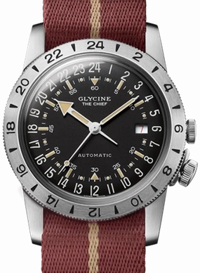 Airman ??The Chief?? Purist Black - Military Nylon Strap Ref. GL0474,automatic watch,automatic watches for men,automatic watches for women,luxury automatic watch,minimalist automatic watch,dress automatic watch,vintage automatic watch,automatic watch sale