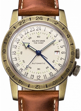 Airman Vintage "The Chief" GMT Aged Cream Ref. GL0304,automatic watch,automatic watches for men,automatic watches for women,luxury automatic watch,minimalist automatic watch,dress automatic watch,vintage automatic watch,automatic watch sale