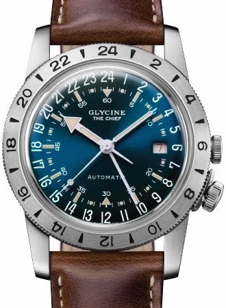 Airman Vintage "The Chief" GMT Blue Ref. GL0306,automatic watch,automatic watches for men,automatic watches for women,luxury automatic watch,minimalist automatic watch,dress automatic watch,vintage automatic watch,automatic watch sale