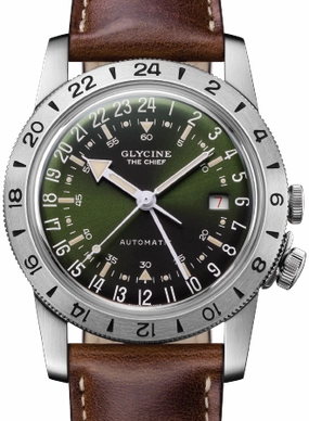 Airman Vintage "The Chief" GMT British Green Ref. GL0305,automatic watch,automatic watches for men,automatic watches for women,luxury automatic watch,minimalist automatic watch,dress automatic watch,vintage automatic watch,automatic watch sale