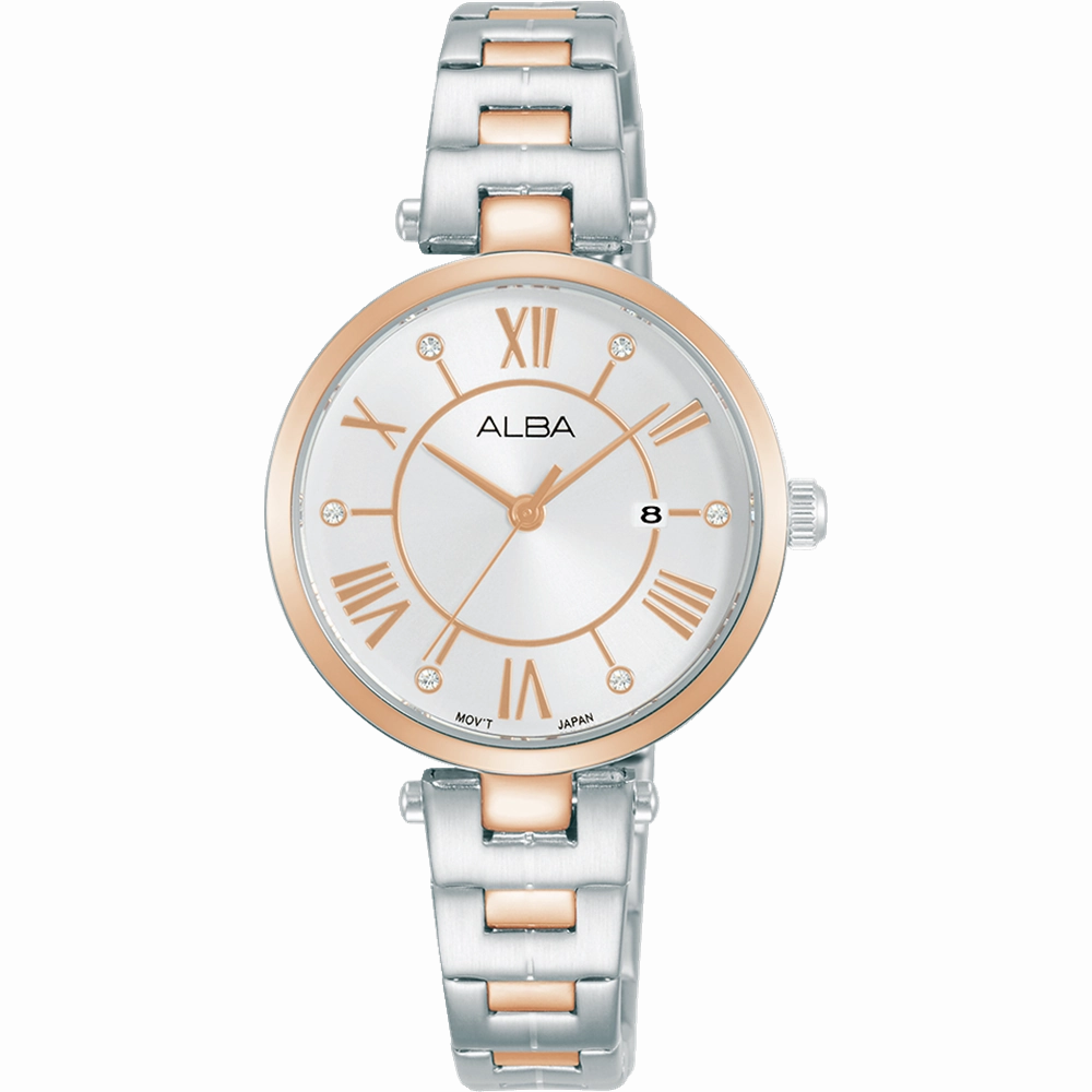 Alba Fashion Dress Analogue Silver Dial Womens Watch AH7AN4X 