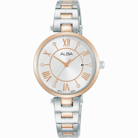 Alba Fashion Dress Analogue Silver Dial Womens Watch AH7AN4X 