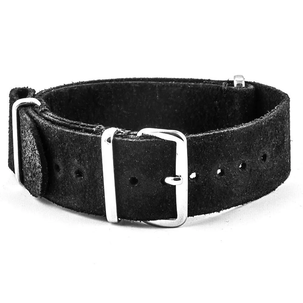 a??Leather nato strap - Brushed calf (black, brown, grey, kaki)