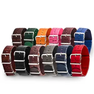 a??Leather Wild nato strap - Wild alligator / crocodile (black, brown, grey, blue, red, orange, green, orange, pink...) Luxury watch bands Limited edition watch bands