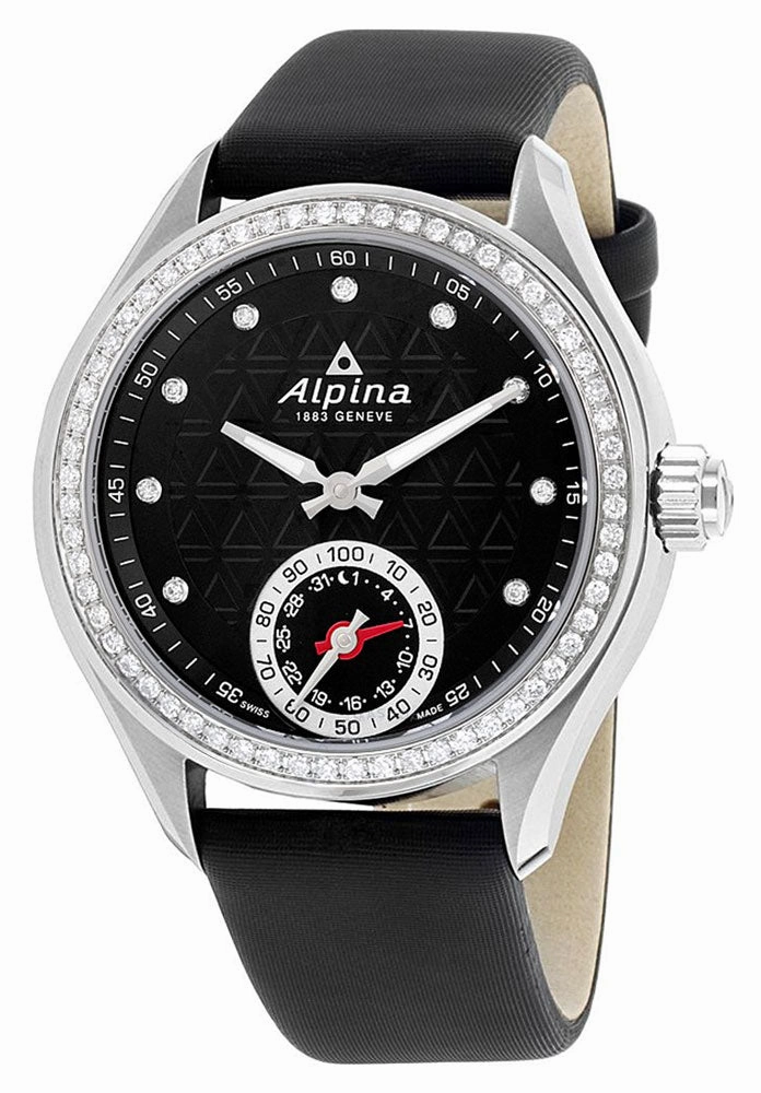 Alpina Horological Smartwatch Diamond Womens Calendar Quartz Satin Strap AL-285BTD3CD6 Women??s luxury watches Affordable women watches
