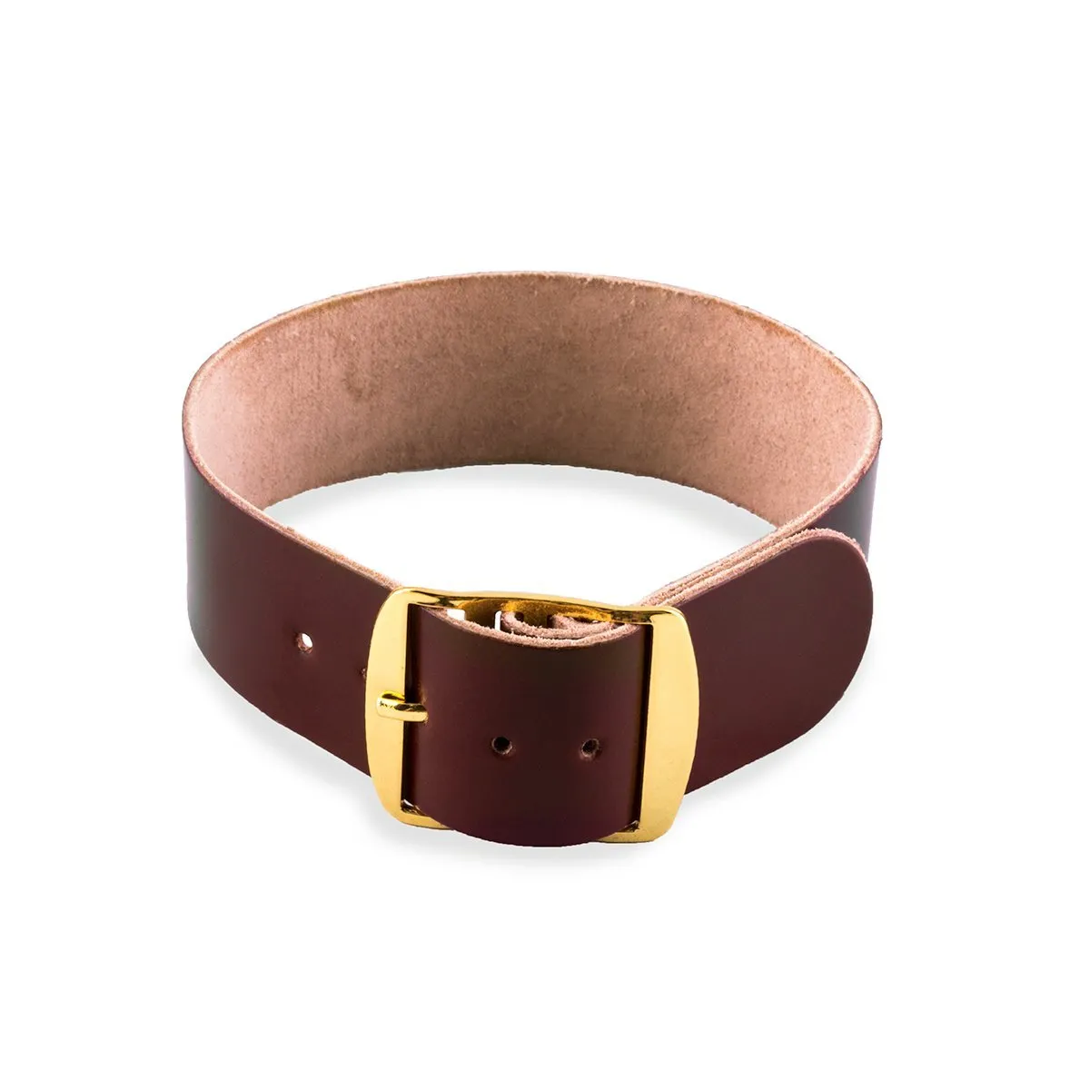 a??Perlon leather watchstrap - Cordovan (black, dark brown, medium brown)