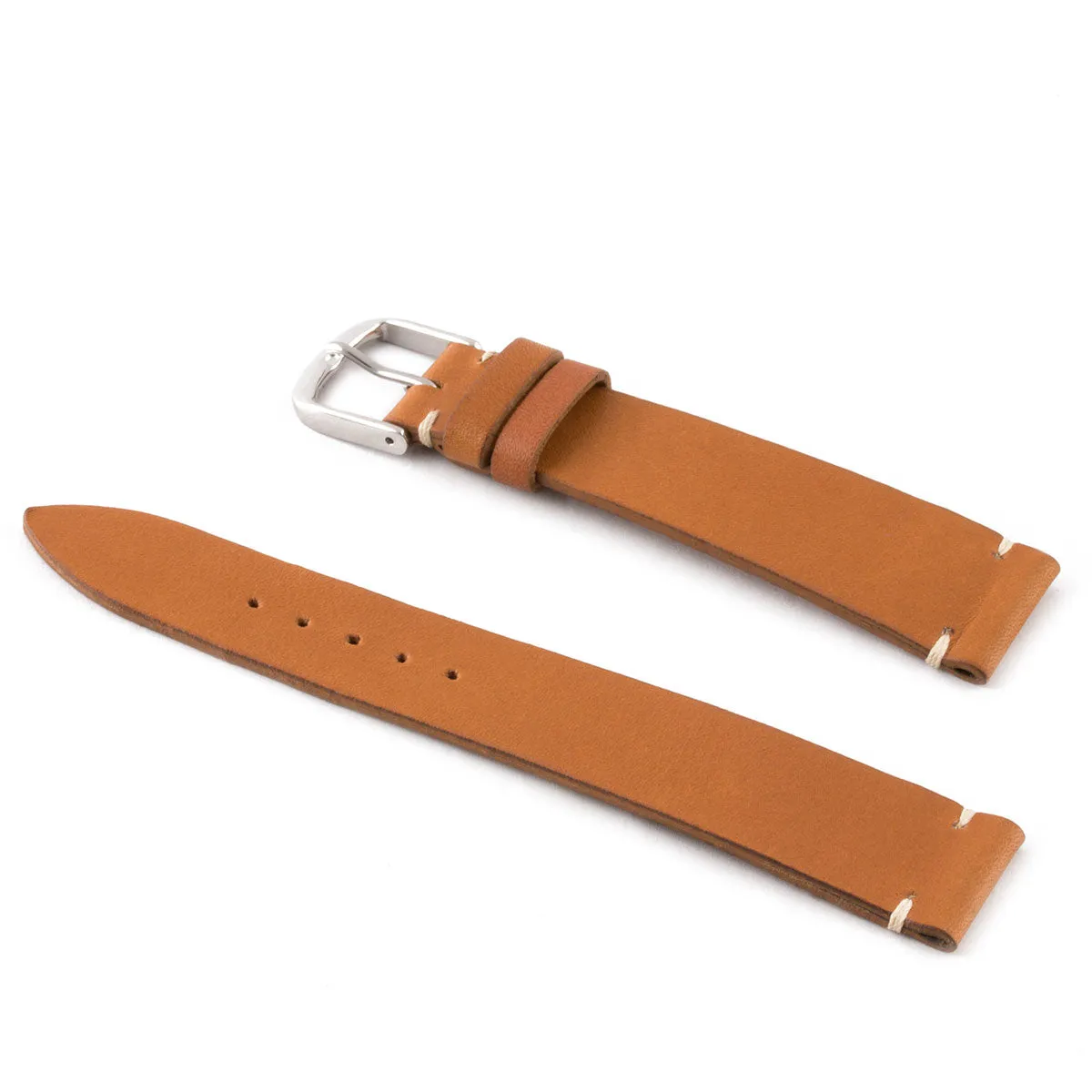 a??"Retro" watch band - Premium quality barenia type calf leather strap (black, brown, kaki, red, green)