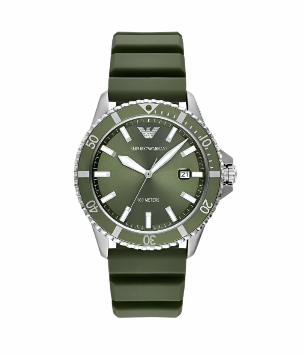 Armani Adventure Seeker Green Silicone Watch AR11638 