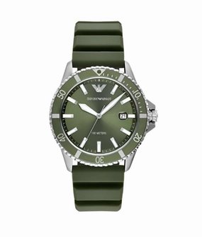 Armani Adventure Seeker Green Silicone Watch AR11638 