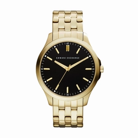 Armani Exchange Black Dial Gold Steel Timepiece AX2145 