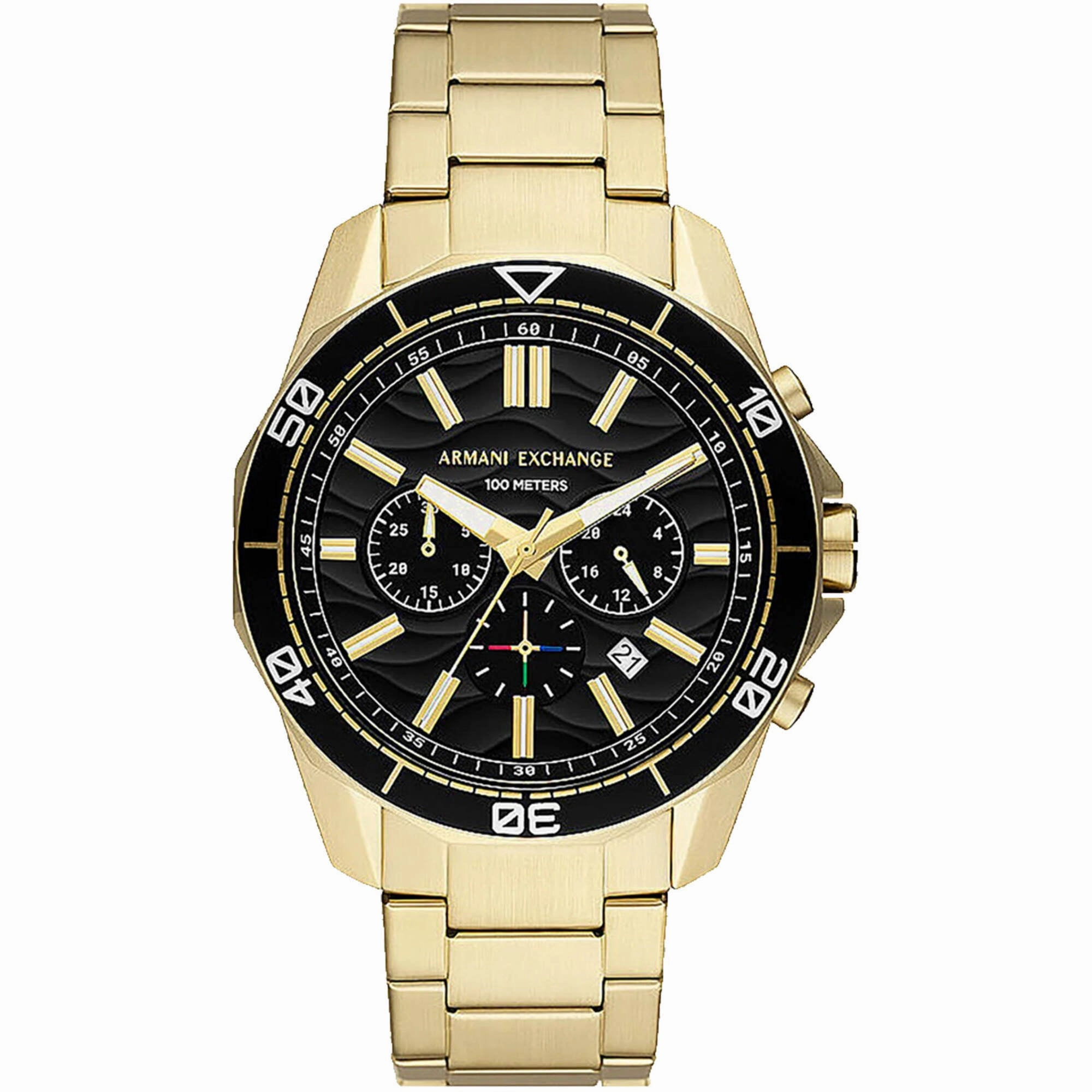 Armani Exchange Men's Watch - Spencer Quartz Yellow Gold Steel Bracelet | AX1958 