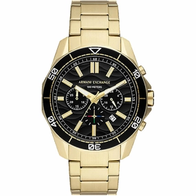 Armani Exchange Men's Watch - Spencer Quartz Yellow Gold Steel Bracelet | AX1958 