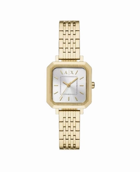 Armani Silver Dial Gold Tone Stainless Steel Watch AX5725 