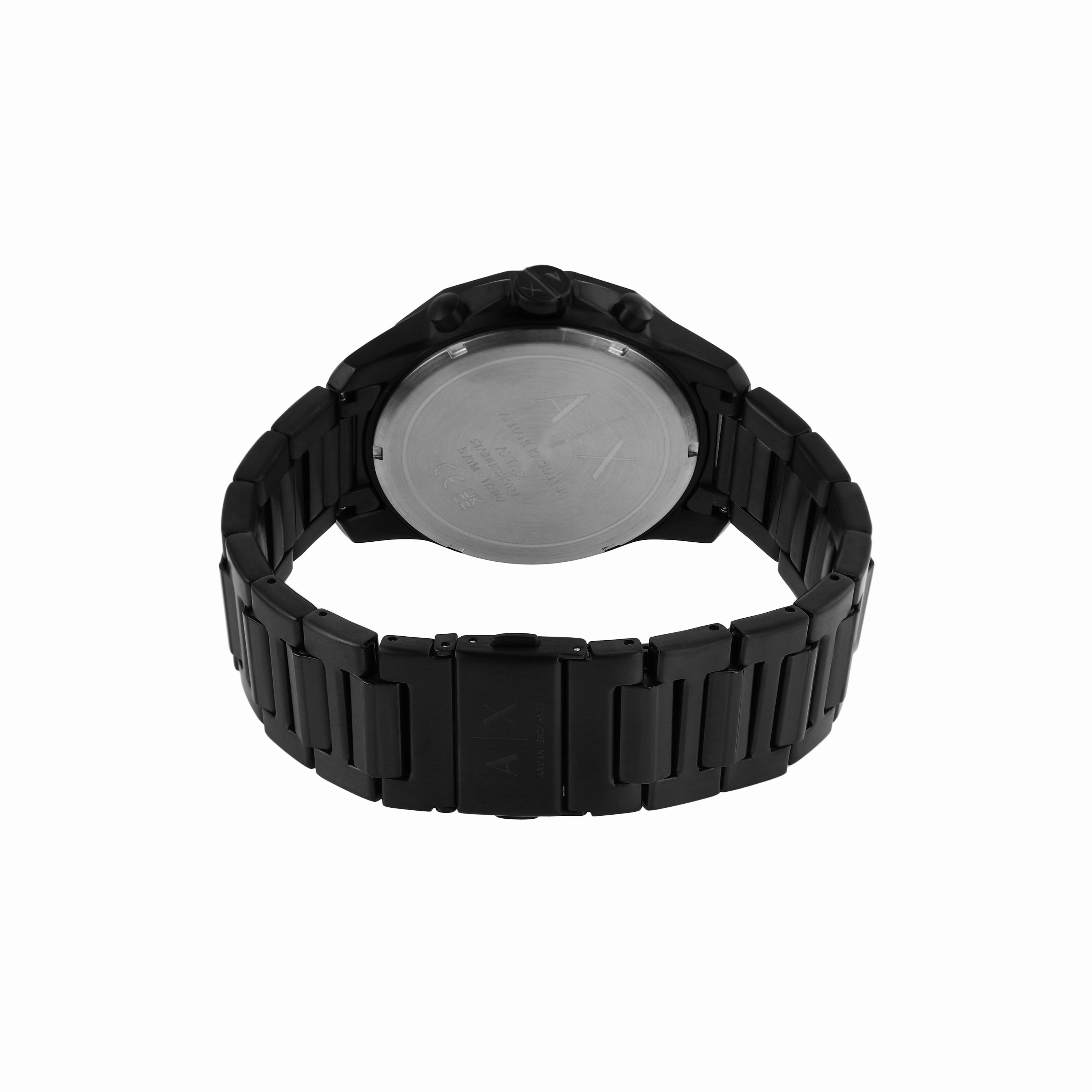 Armani Timeless Black Stainless Steel Chronograph Watch AX1722